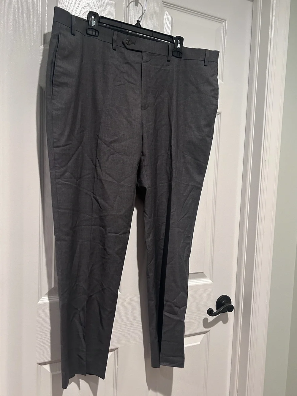 Lauren Ralph Lauren Gray Dress Pants Men 40x30 Flat Front Classic Fit Trousers